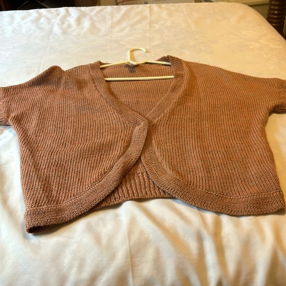 Chicos Wool Blend Fall One Snap Cardigan Sweater Size 2(12) - Picture 9 of 15